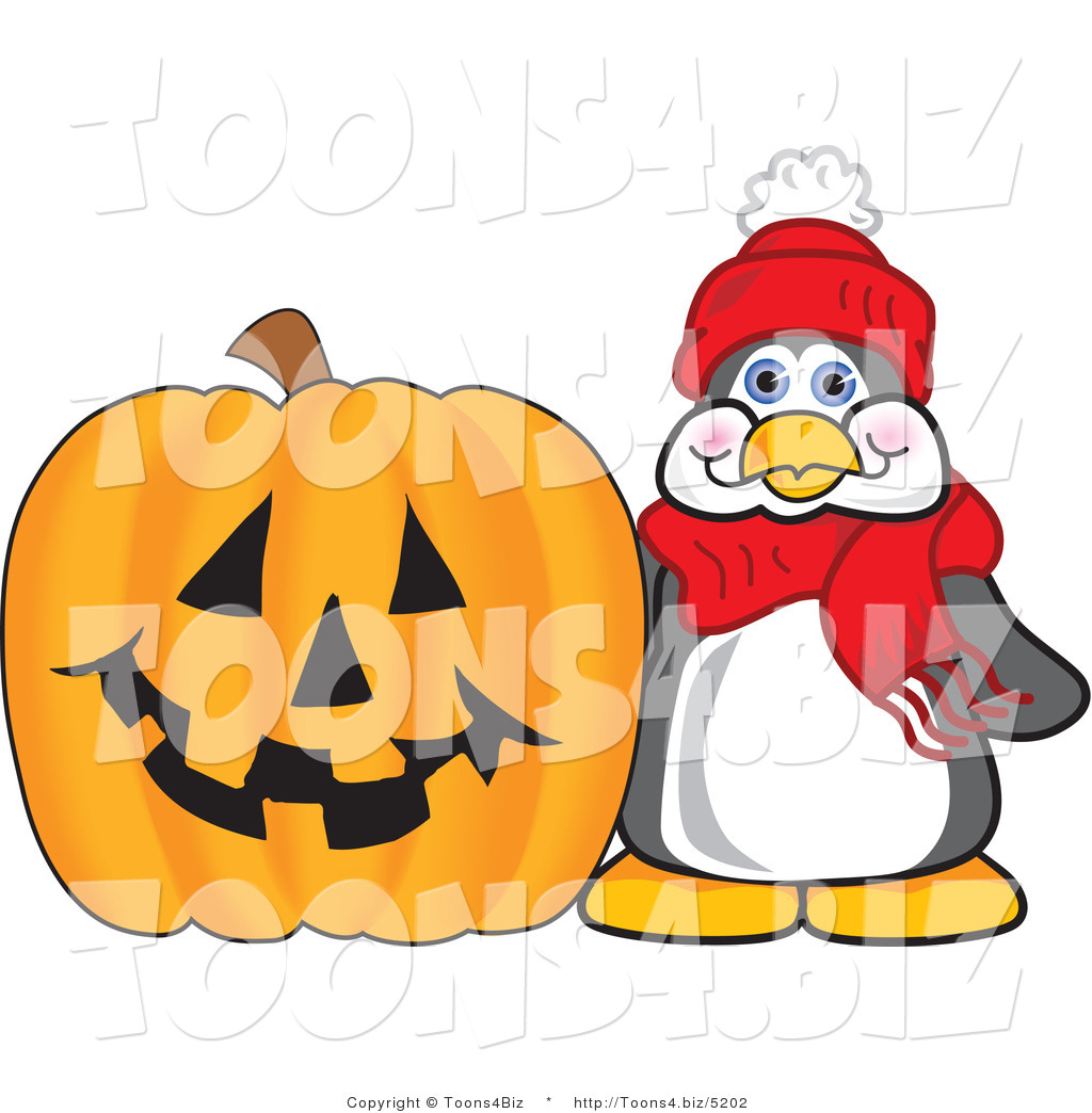 1024x1044 Vector Illustration Of A Cartoon Penguin Mascot By A Carved