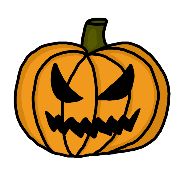 600x600 Collection Of Scary Halloween Pumpkin Clipart High Quality