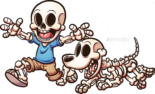 590x359 Skeleton Boy And Dog By Memoangeles Graphicriver