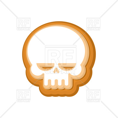 400x400 Halloween Cookie Skull Royalty Free Vector Clip Art Image