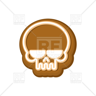400x400 Halloween Cookie Skull Royalty Free Vector Clip Art Image