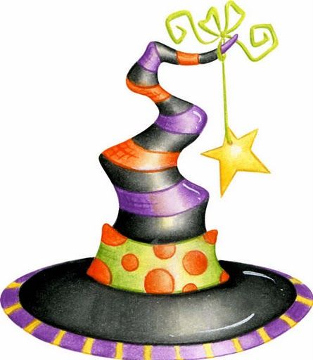 445x512 Spider Clipart Witch Hat
