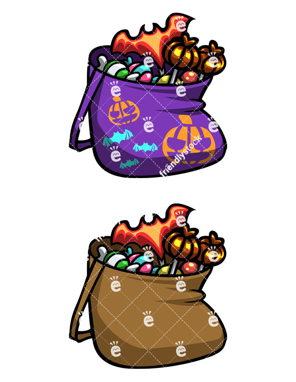 585x755 Halloween Candy Bags Collection