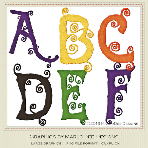 600x600 Halloween Collection Clip Art Designs, Commercial Use Products