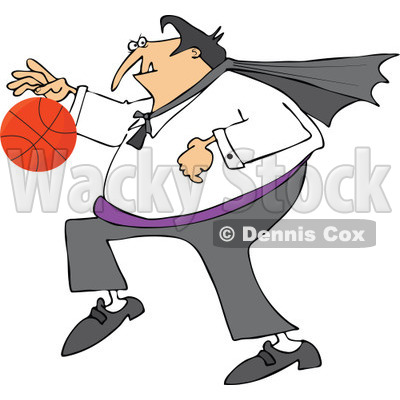 400x400 Clipart Of A Sporty Halloween Vampire Playing Basketball