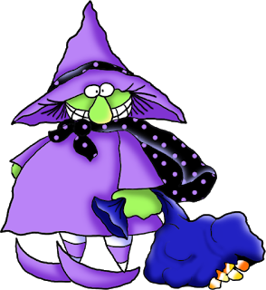 294x320 Funny Witch With Candies Halloween Clipart. Oh My Fiesta! In English