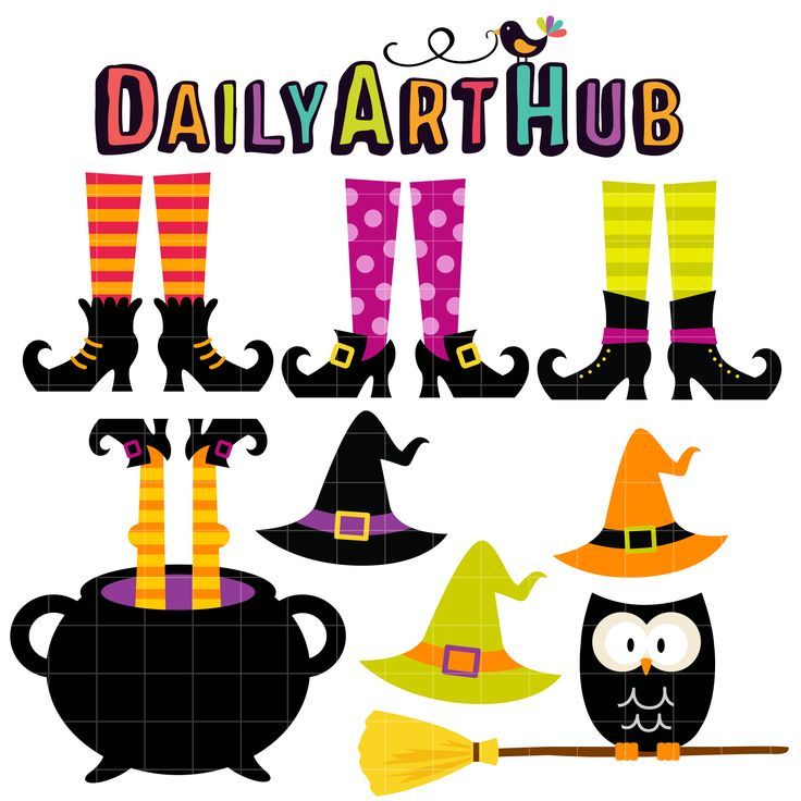 736x736 Free Witch Feet And Hats Clip Art Set Cricut Clip