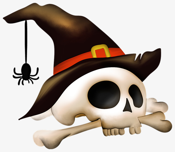 600x522 Skull Halloween Witch Hat, Halloween, Skull, Witch Hat Png Image
