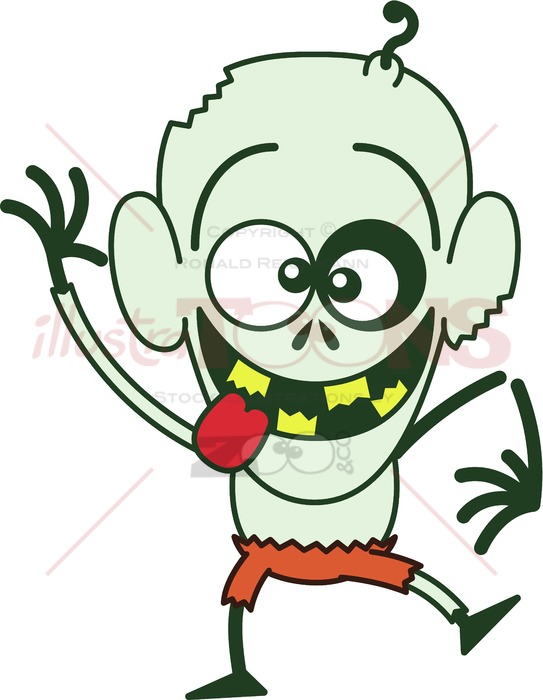 543x700 Halloween Zombie Making Funny Faces