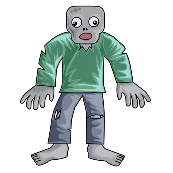 600x600 Clip Art Zombie