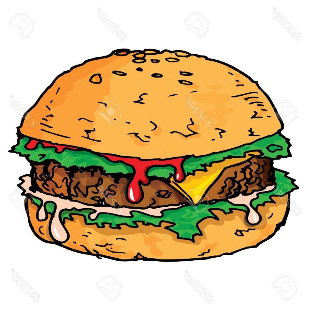 1024x1024 Top 10 Hamburger Clipart Vector Drawing