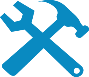 300x261 Hammer And Wrench Silhouette Png, Svg Clip Art For Web
