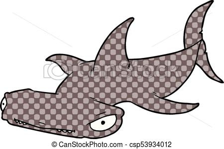 450x301 Cartoon Hammerhead Shark Vector Clip Art