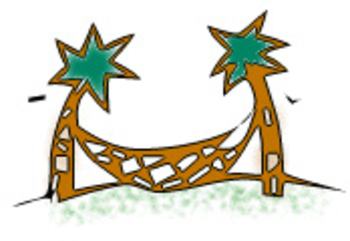 350x241 Free Clip Art Picture Of A Hammock Between Two Palm Trees