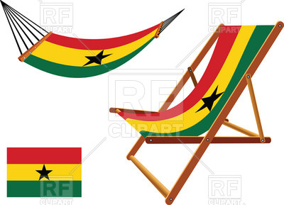 400x289 Ghana Flag Hammock And Deck Chair Royalty Free Vector Clip Art