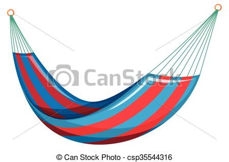 450x318 Swing Bed In Red And Blue Colors Illustration Vector Clip Art