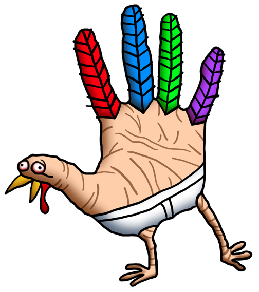 504x569 Collection Of Easy Hand Turkey Drawing High Quality, Free