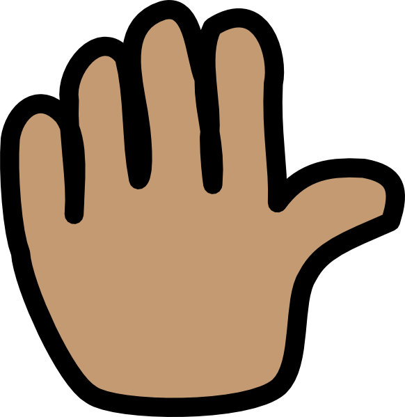 582x599 Clip Art Hand Waving Bye Clipart