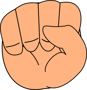 288x297 Closed Hand Clip Art
