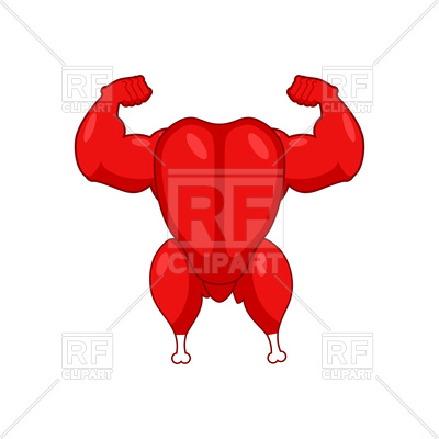 400x400 Red Strong Rooster, Powerful Baked Turkey With Big Biceps Royalty