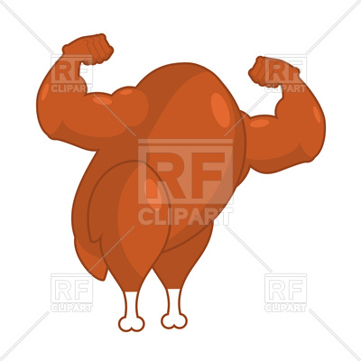 400x400 Strong Roasted Turkey Royalty Free Vector Clip Art Image