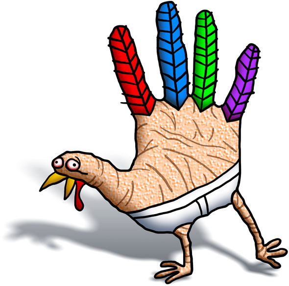 590x585 Deke's Techniques 098 Creating A Hand Turkey In Photoshop, A Deke