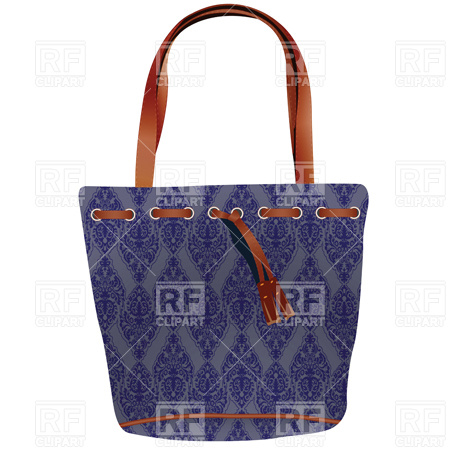 453x453 Female Handbag With Ornament Royalty Free Vector Clip Art Image