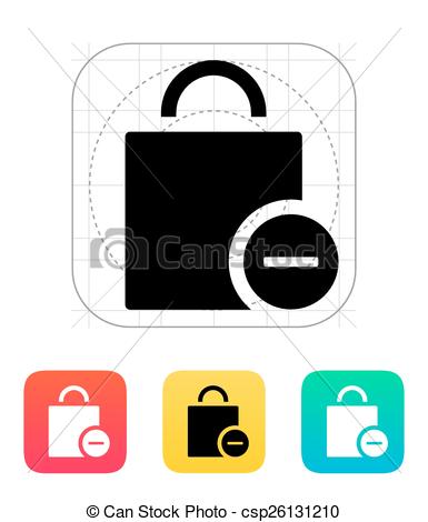 385x470 Handbag Remove Goods Icon. Vector Illustration. Vector Clip Art