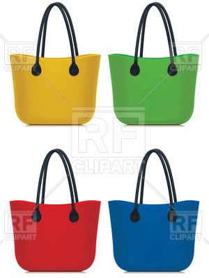 300x400 Set Of Colorful Handbags Royalty Free Vector Clip Art Image