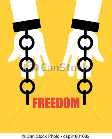 379x470 Freedom. Broken Fetters. Liberation From Slavery. Broken Vector