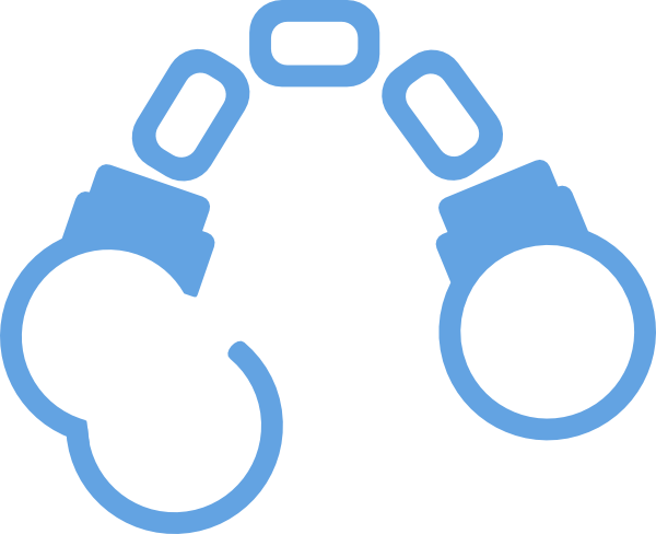 600x488 Handcuffs Light Blue Cartoon Clip Art