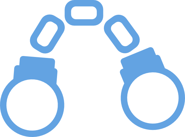 600x445 Handcuffs Light Blue Cartoon Closed Clip Art