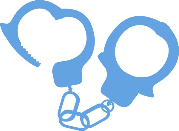 600x442 Handcuffs Light Blue Clip Art