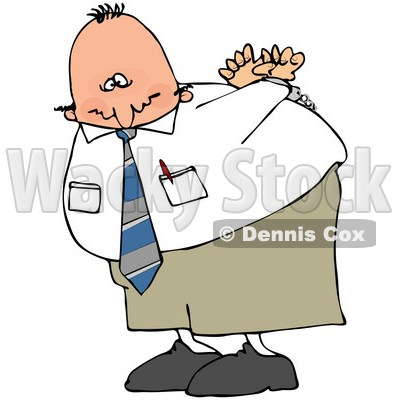 400x400 Royalty Free (Rf) Clipart Illustration Of A Handcuffed Businessman