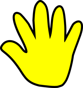 282x299 Child Handprint Yellow Clip Art