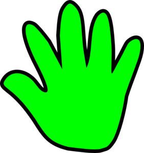 282x299 Child Handprint Green Clip Art