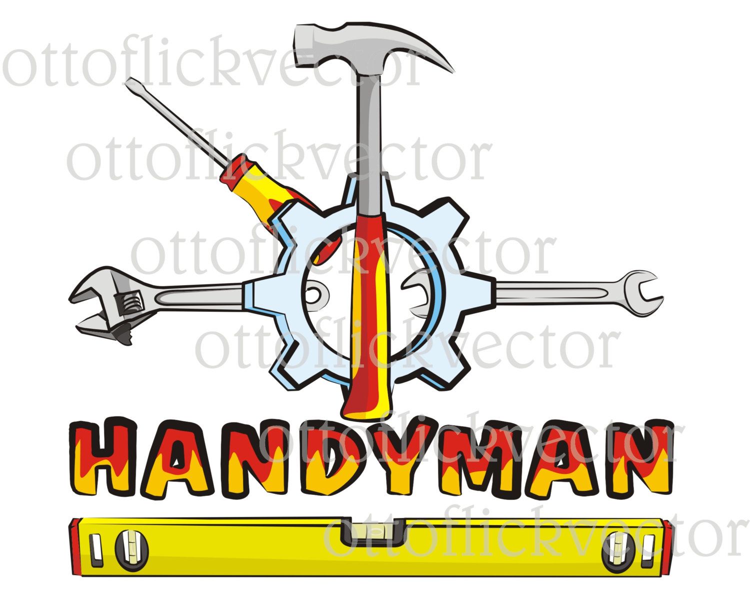 1500x1205 Handyman Diy Vector Clipart, Tools Cartoon Clipart Eps, Ai, Cdr