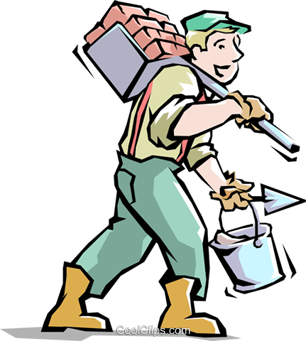 431x480 Handyman Royalty Free Vector Clip Art Illustration Peop1674