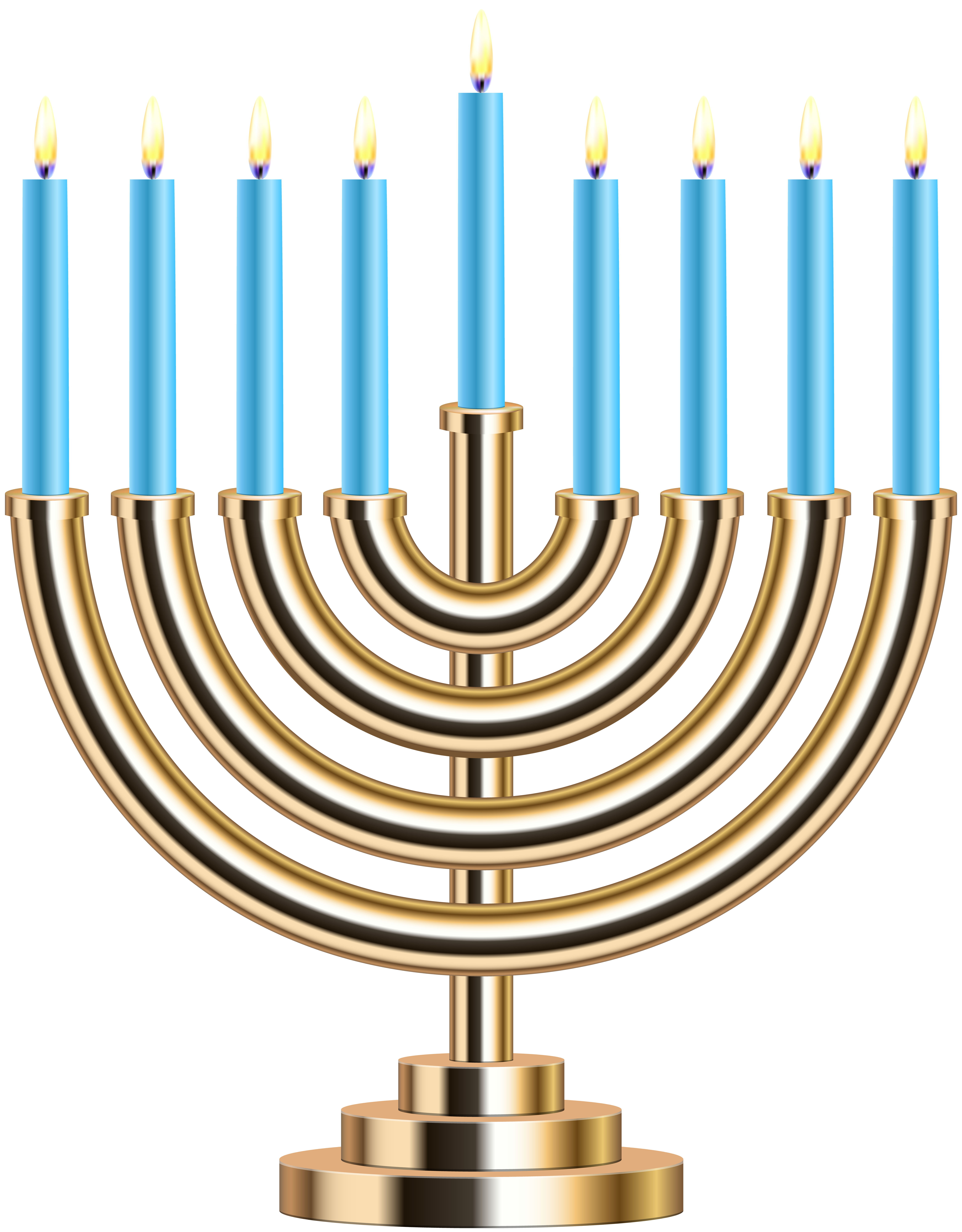 6245x8000 Gold Menorah Png Clip Art