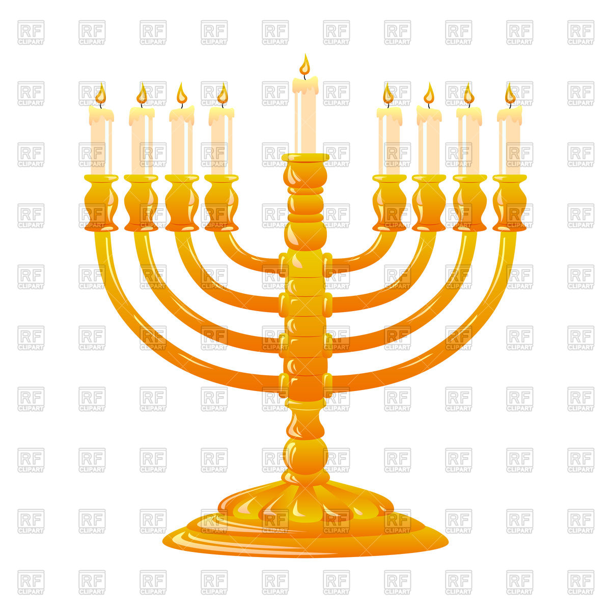 1200x1200 Hanukkah, Jewish Holiday. Golden Menorah With Burning Candles