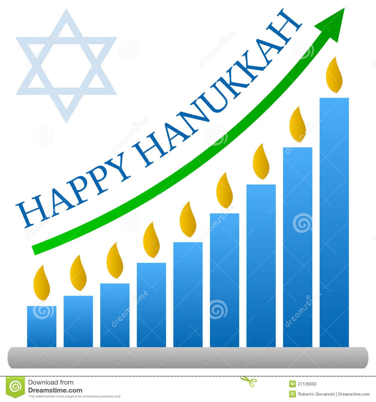 1300x1390 Happy Hanukkah Poster Blue Menorah Royalty Free Vector Clip Art