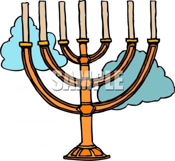 350x322 Menorah With Unlit Candles