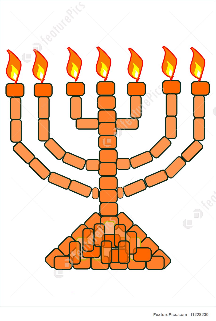 919x1360 Religious Symbols Orange Gold Menorah