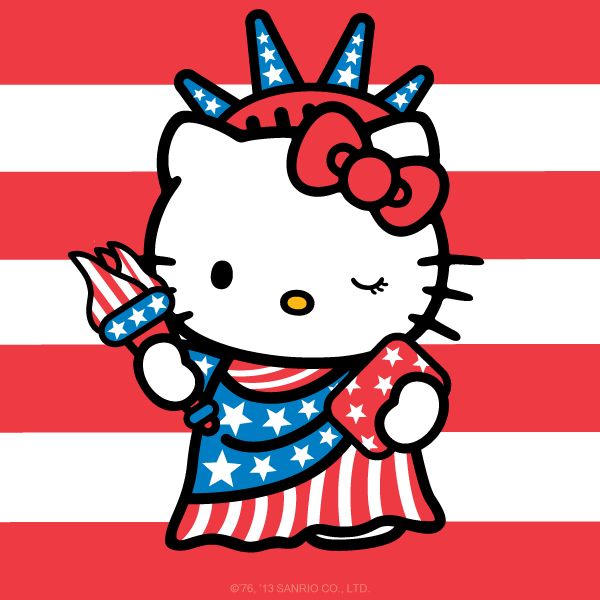 600x600 Hello Kitty 4th Of July Coloring Pages