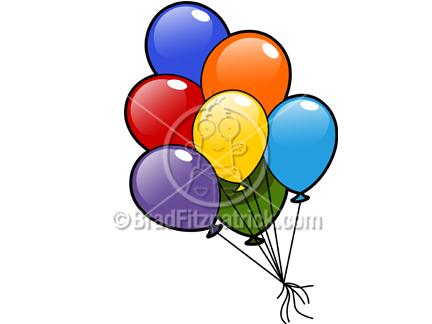 432x324 Funny Birthday Balloon Clip Art. Fabulous Cute Colorful Bubble