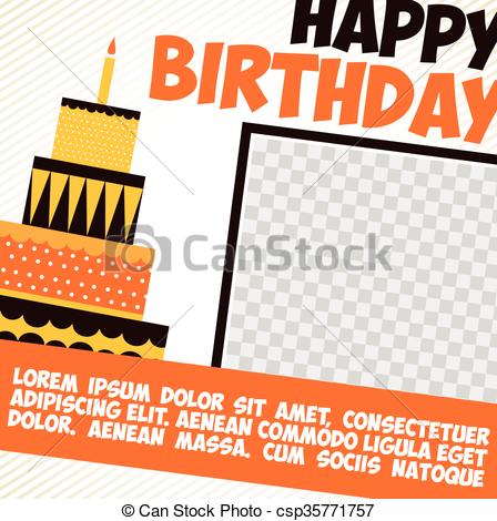 448x470 Birthday Card Vector Happy Birthday Card. Birthday Cake