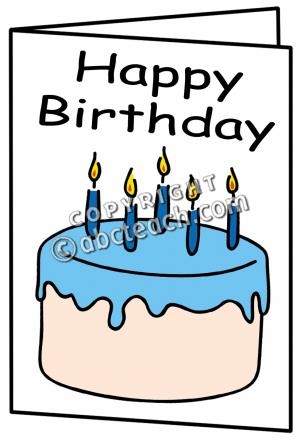 300x438 Happy Birthday Card Clipart Black And White