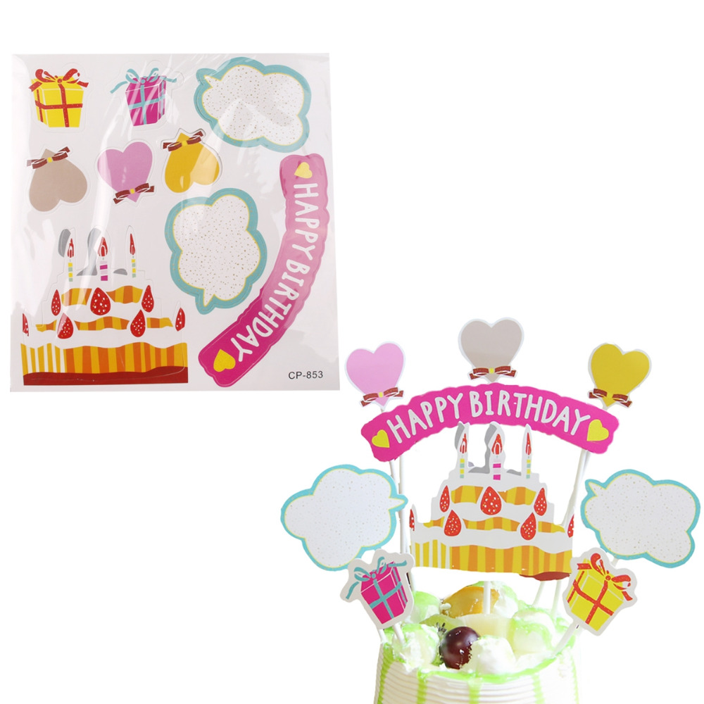 1000x1000 Fengrise 7 Styles 1set Happy Birthday Cupcake Toppers Birthday