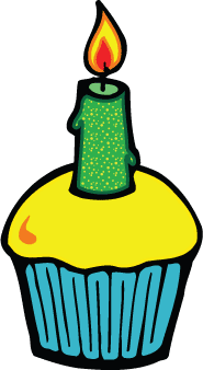 185x338 Yellow Cupcake Clip Art Free. Cupcake With A Candle Clip Art