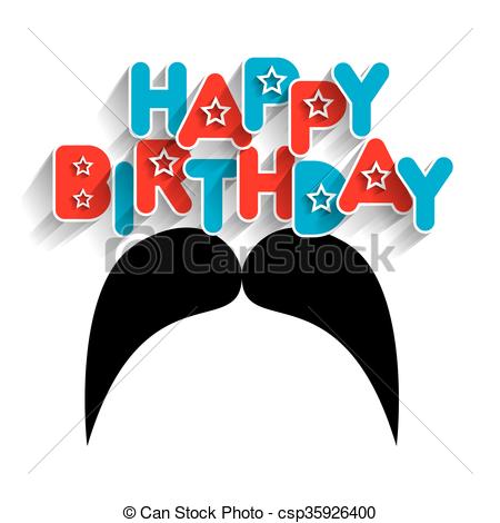 450x470 Happy Birthday Daddy Greeting Card Vector Illustration.